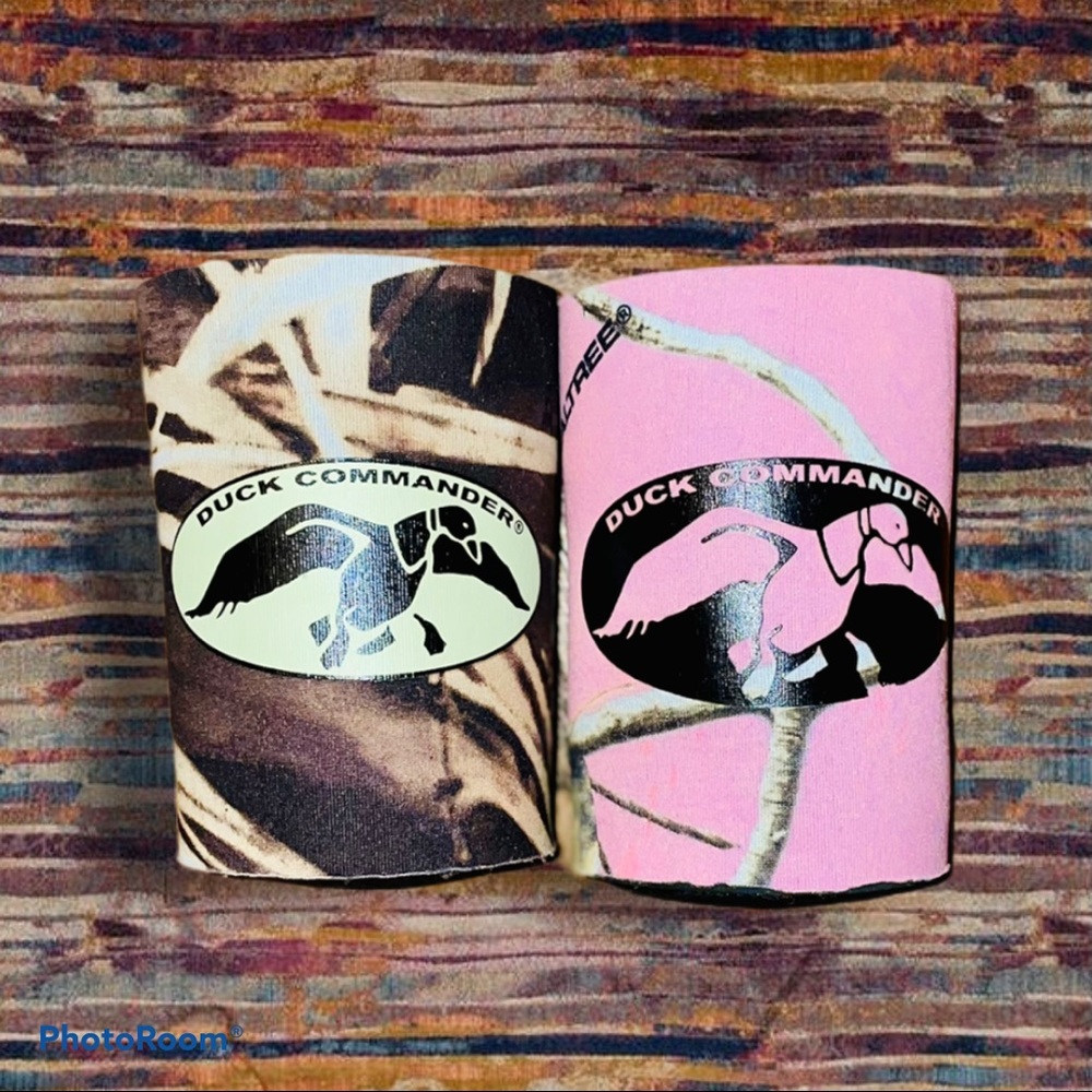 🦆REALTREE Duck Commander 'His & Hers' Matching Neoprene Drink Coozies